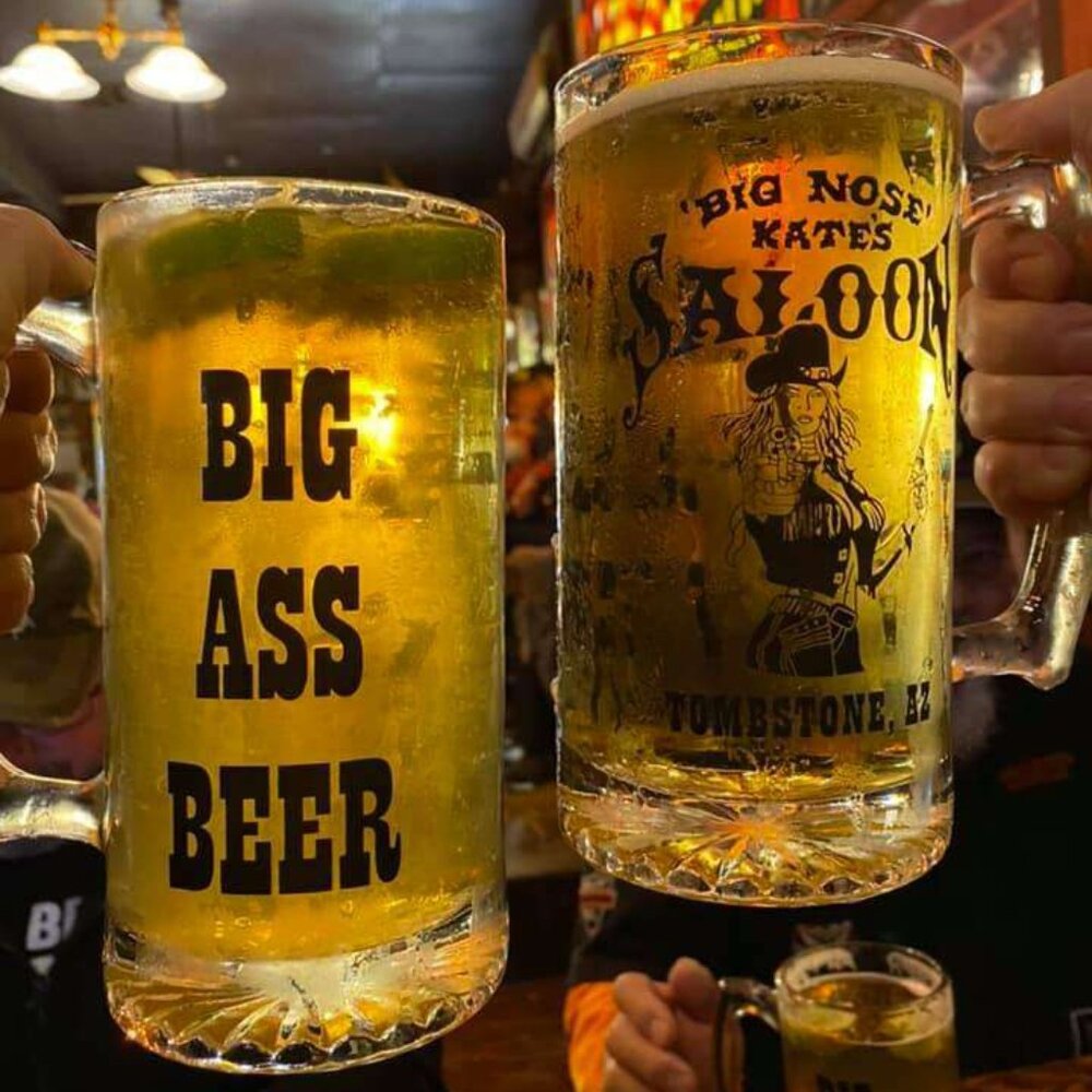 24oz Big Nose Kate's Saloon Glass Beer Mug